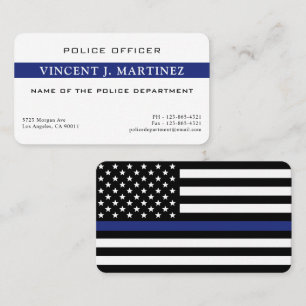 Custom Thin Blue Line Police Officer Police Dept Business Card