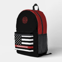 Custom Thin Red Line Flag Firefighter