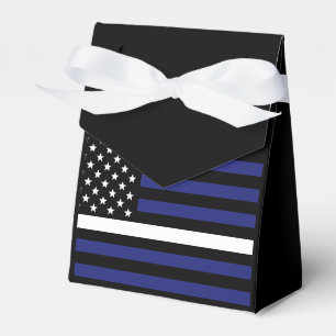Custom Thin White Line USA Flag EMS EMT Favor Box