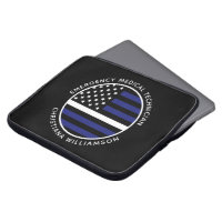 Custom Thin White Line USA Flag EMS EMT 
