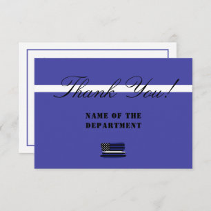 Custom Thin White Line USA Flag EMS EMT Thank You Card