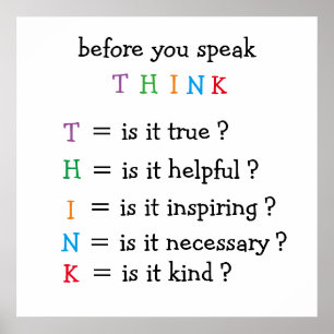 Custom THINK Poster Print