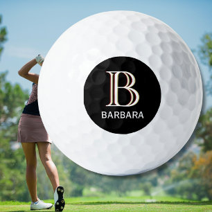 Custom Three-Layered Monogram with First Name Golf Balls