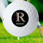 Custom Three-Layered Monogram with First Name Golf Balls<br><div class="desc">UNIQUE LAYERING OF THE MONOGRAM -- look closely and you will see three colours, which gives it the feeling of depth. Personalized additionally with the first name. Perfect as father's day gifts for dad, gifts for grandfather, husband, groom, best man, groomsmen and more. Or, you might just enjoy for yourself!...</div>