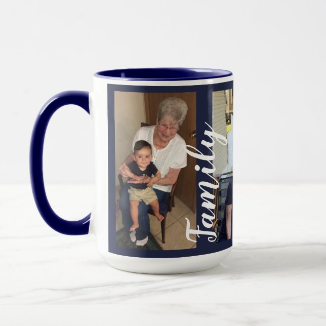 Custom Three Photo Collage | Family Love Mug (Left)