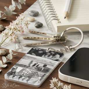 Custom Three Photos Keychain Personalized Gift Ide