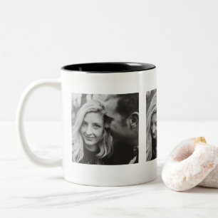 Custom Three Photos Personalized Two-Tone Coffee Mug