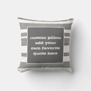 custom throw pillow add your own quote