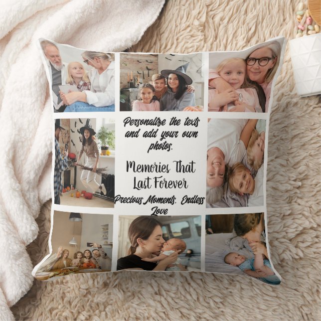 Custom Throw Pillow: Personalized Home Decor Gift  Pillow (Blanket)