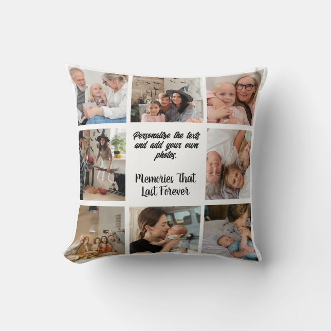Custom Throw Pillow: Personalized Home Decor Gift Pillow (Front)