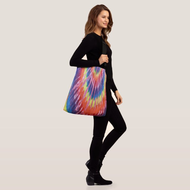 Custom Tie-Dye Cross Body Bag (On Model)