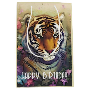 Custom Tiger Text Gift Bag