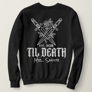 Custom Til Death Couples Matching Gothic Bride Mr Sweatshirt