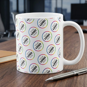 Custom Tiled Business Logo - Brand Awareness Promo Coffee Mug