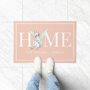 Custom Tinker Bell Family Welcome  Doormat