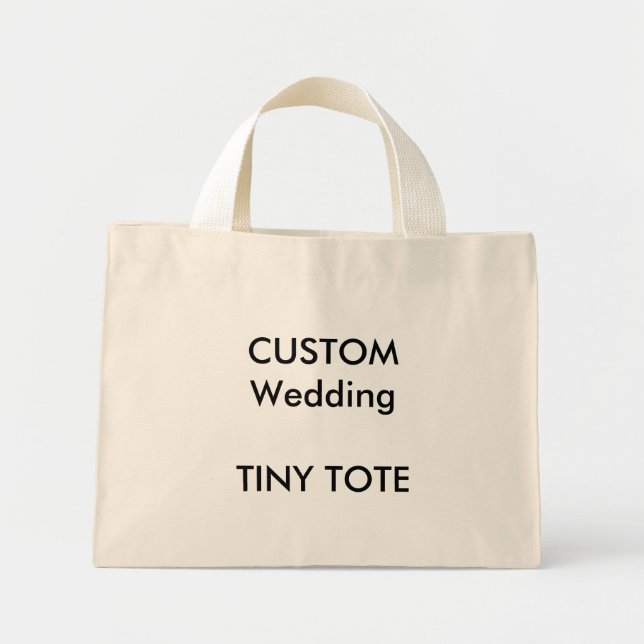 Custom "Tiny" Small Tote Bag (NATURAL Colour) (Front)