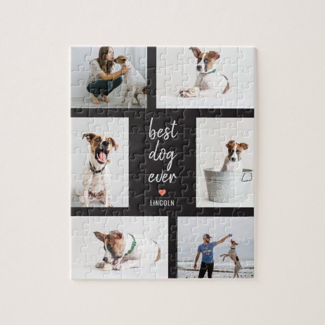 Custom Title Collage Editable Colour Photo Puzzle (Vertical)