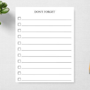 Custom To Do List Organizing Planning Productivity Notepad