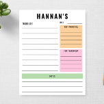 Custom To Do List Personalized Daily Planner To Do Notepad<br><div class="desc">Custom To Do List Personalized Daily Planner To Do Notepad</div>