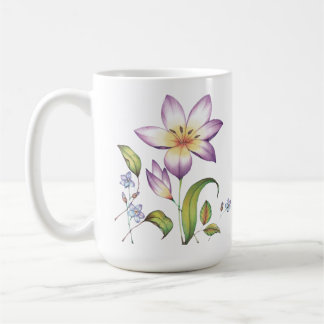 Custom To Do Purple Floral  Coffee Mug
