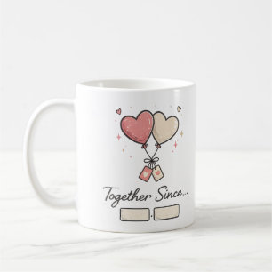 Custom Together Since Personalized Couple Annivers Coffee Mug