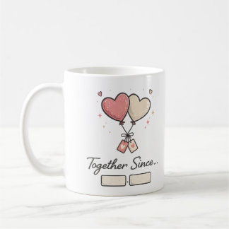 Custom Together Since Personalized Couple Annivers Coffee Mug