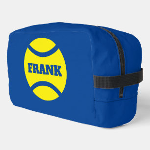 Custom toiletry travel bag with tennis ball logo