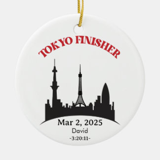 Custom Tokyo Marathon Finisher, Gift For Runnners Ceramic Ornament