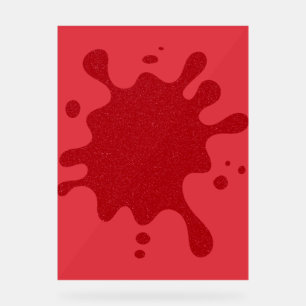 Custom Tomato Red Acrylic Welcome Sign