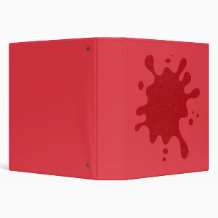 Custom Tomato Red Binder with Bold Splatter