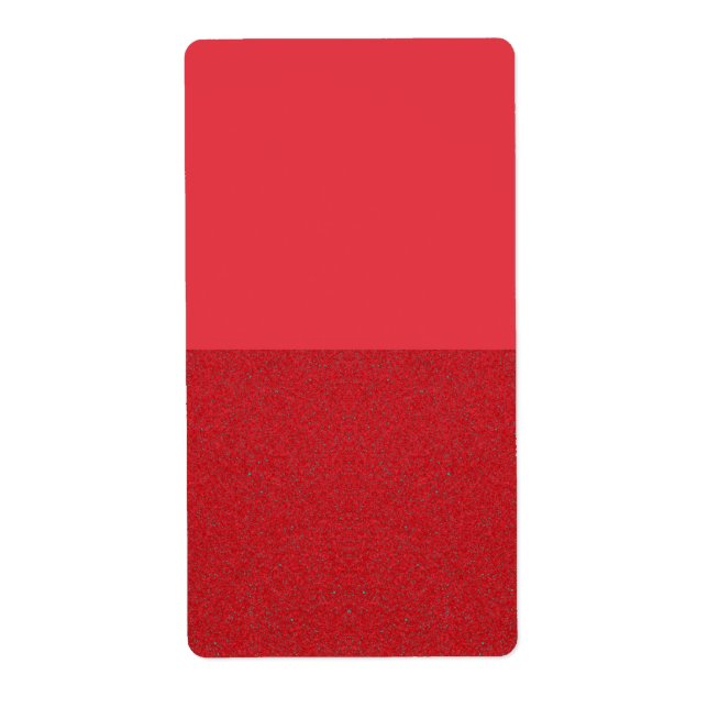 Custom Tomato Red Bottom-Texture Labels (Front)