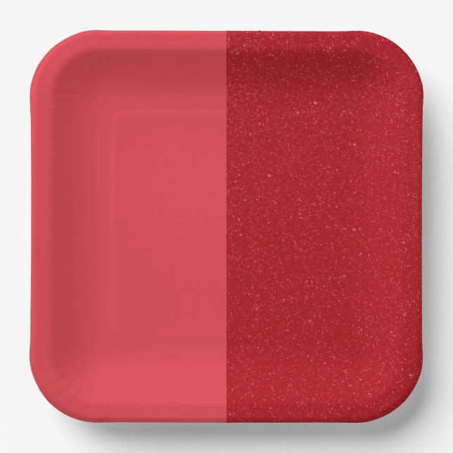 Custom Tomato Red Contrast Party Paper Plates (Front)