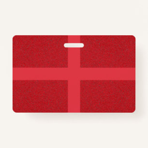 Custom Tomato Red Cross Badge with Modern Texture
