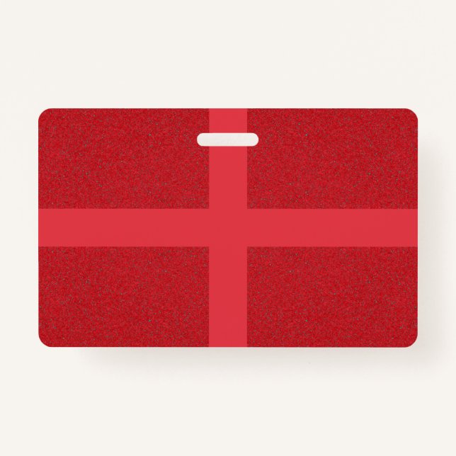 Custom Tomato Red Cross Badge with Modern Texture (Front)