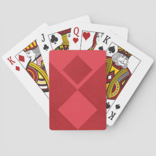 Custom Tomato Red Double Diamond Playing Cards