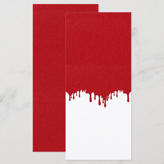 Custom Tomato Red Drip Effect Menu (Front/Back)