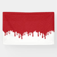 Custom Tomato Red Drip Gloss Banner