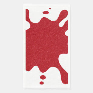Custom Tomato Red Drip Pattern Paper Napkins