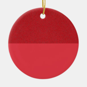 Custom Tomato Red Dual-Finish Holiday Ornament