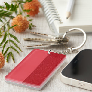 Custom Tomato Red Duo Acrylic Keychain