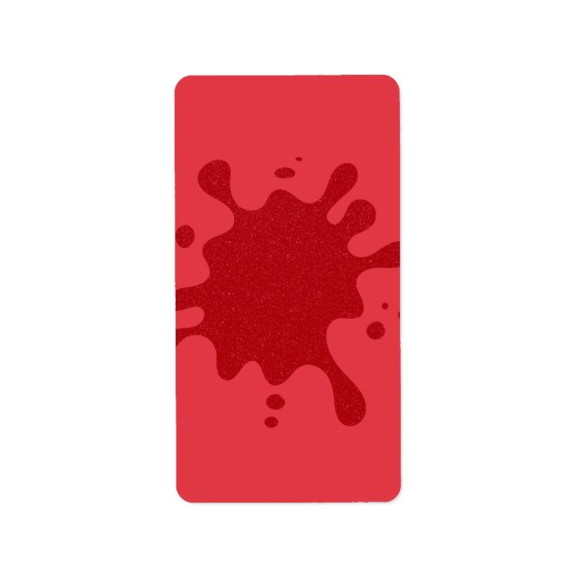 Custom Tomato Red Ink Blot Return Address Label (Front)