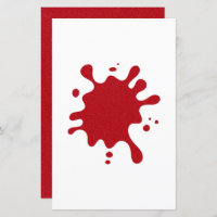 Custom Tomato Red Ink Splash Paper Sheet