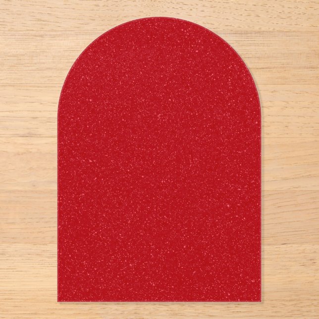 Custom Tomato Red Noise Acrylic Invitation (Front)