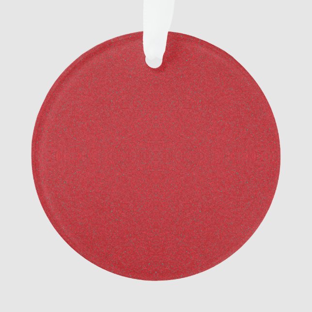 Custom Tomato Red Noise-Effect Acrylic Ornament (Front)
