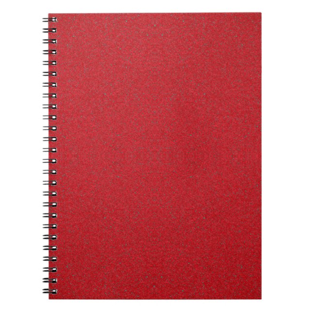 Custom Tomato Red Noise Spiral Photo Notebook (Front)