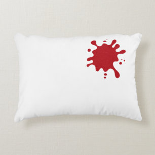 Custom Tomato Red Splash Accent Pillow