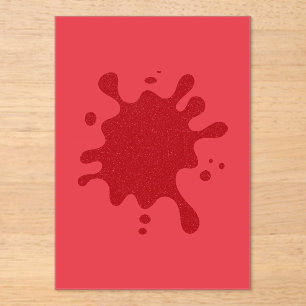 Custom Tomato Red Splash Acrylic Invitation