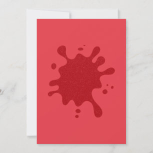 Custom Tomato Red Splash Flat Announcement Card