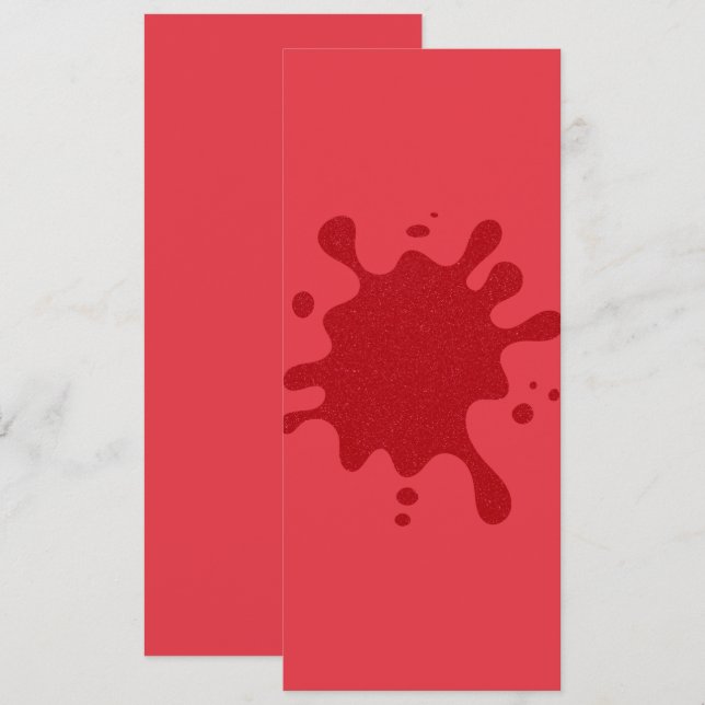 Custom Tomato Red Splash Flat Card (Tomato Noise) (Front/Back)