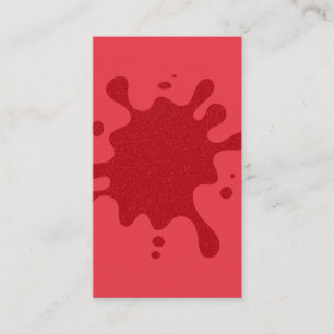 Custom Tomato Red Splash Flat Loyalty Card Design